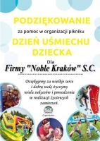 The certificate from a company which helps children from the orphanages.